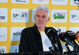 Bafana Bafana head coach Hugo Broos at Dobsonville stadium for his Press conference ahead Zimbabwe and Rwanda Showdown