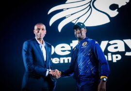 Orlando Pirates head coach Absedslam Ouaddou and Kaizer Chiefs Co-coach Cedrick Kaze at the Soweto Derby Presser
